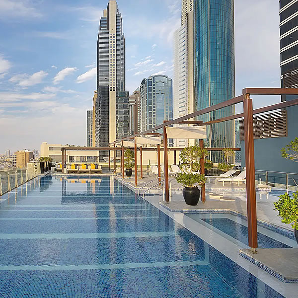 Nassima Tower Hotel Apartments | Sheikh Zayed Road | Dubai front view