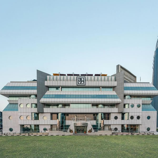 Leva Hotel and Suites, Mazaya Centre front view