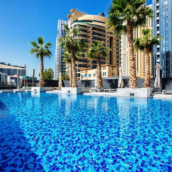 Sparkle Tower, Dubai Marina front view