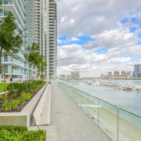 Tranquil 1BR at Sunrise Bay Tower 1 Emaar Beachfront Dubai Marina front view